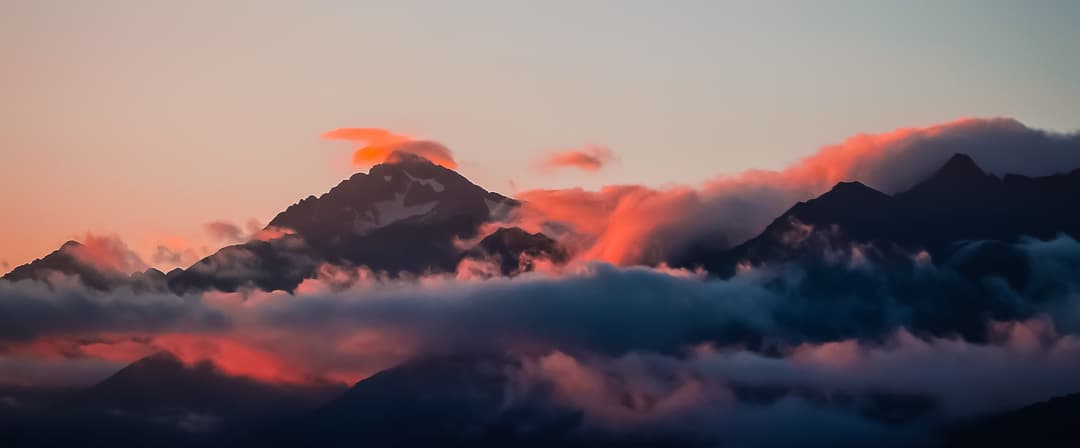 Cloudy mountain landscape